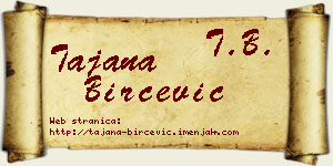 Tajana Birčević vizit kartica